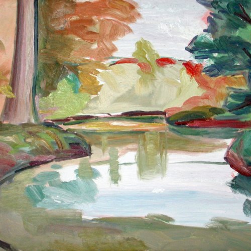 ARBORETUM ABSTRACTION oil on canvas, 22 x 28 in, copyright ©2004